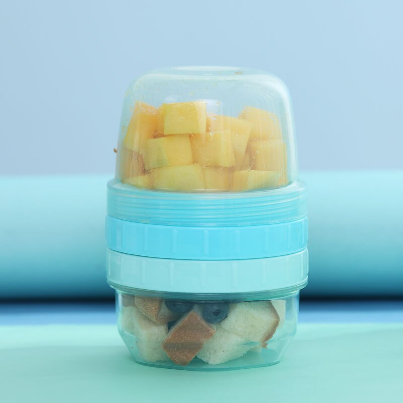Portable Baby Food Storage Box With Lid Fork Infant Container Plastic Kids Children Feeding Storage Boxs