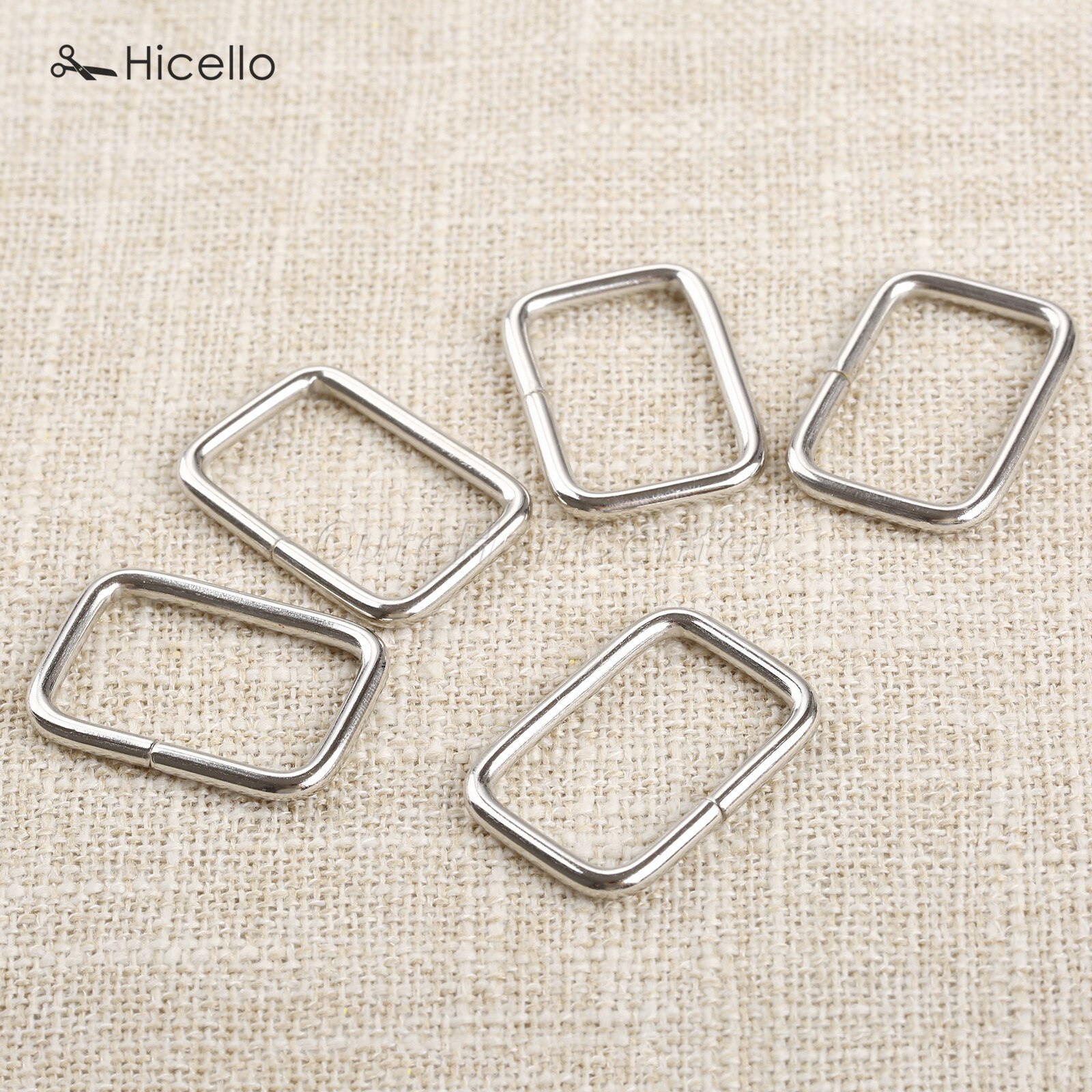 20Pcs/lot Metal square ring buckles Garment Belt DIY Needlework Luggage Sewing handmade Bag purse buttons Bronze Silver Hicello: Silver 25cm 16cm