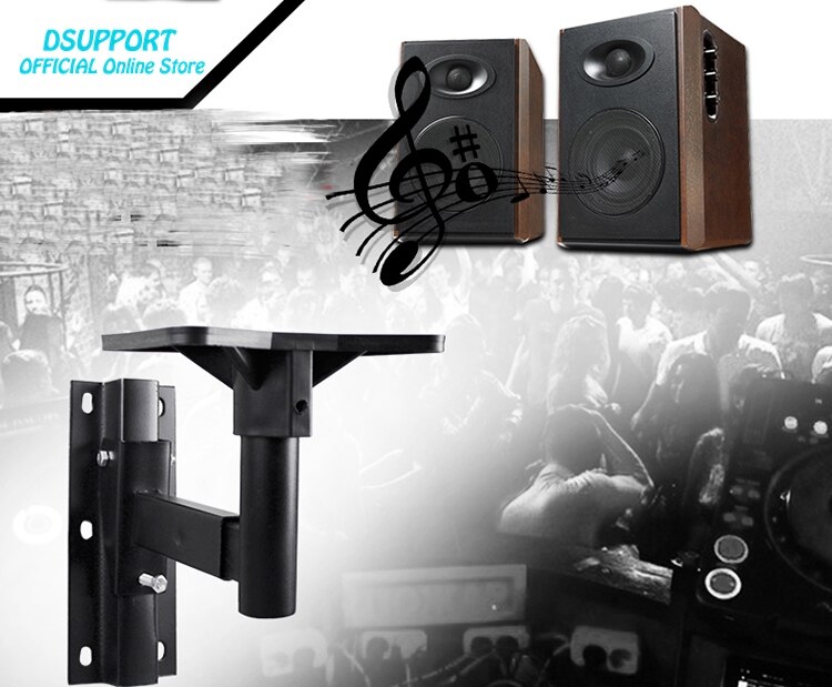 (1 Piece) Heavy Duty Speaker Bracket Mount Surround Holder Loading 30kgs 66lbs