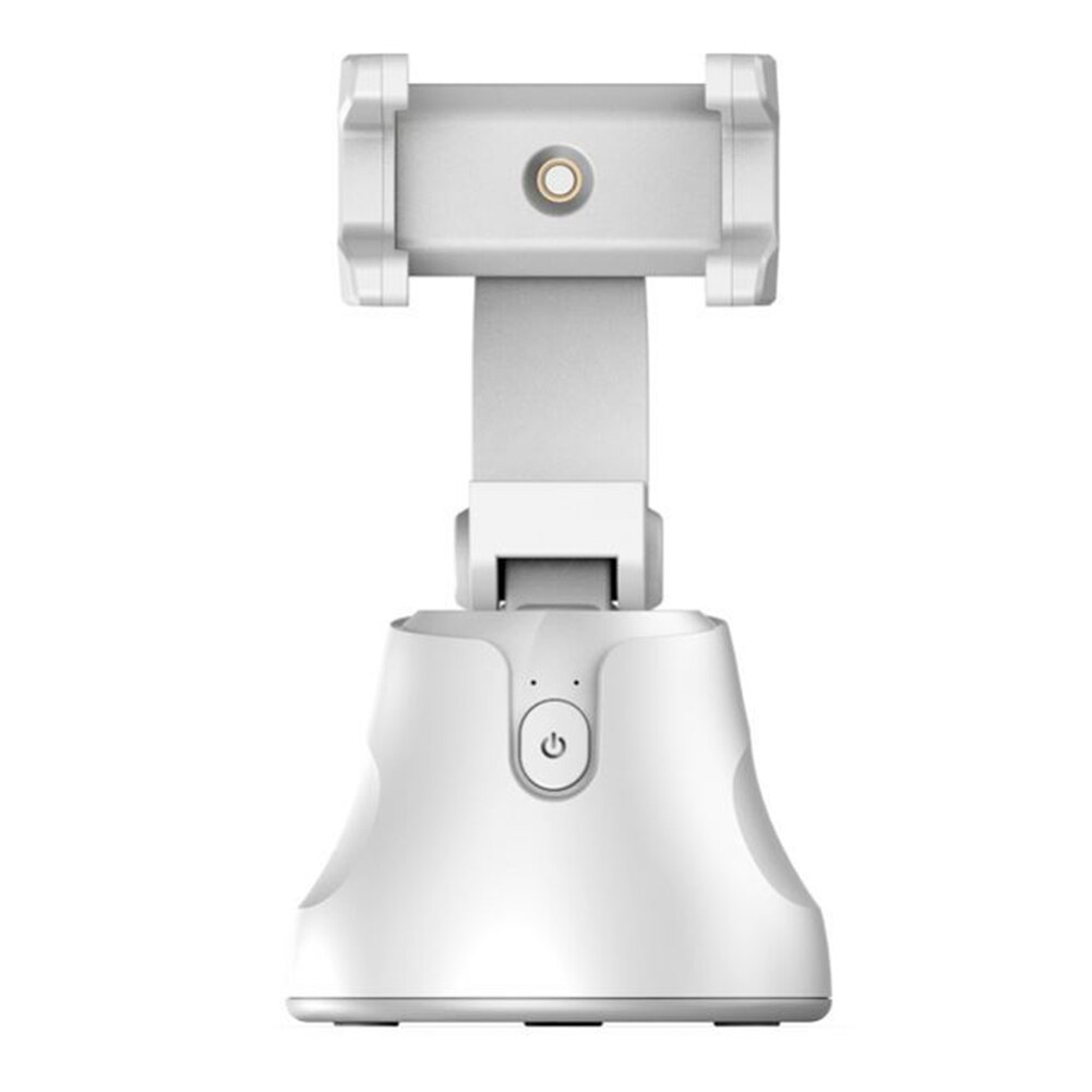 Draagbare All-In-Een Auto Smart Schieten Selfie Stok, 360 Rotatie Auto Gezicht Tracking Object Tracking Vlog Camera Telefoon Houder: WHITE