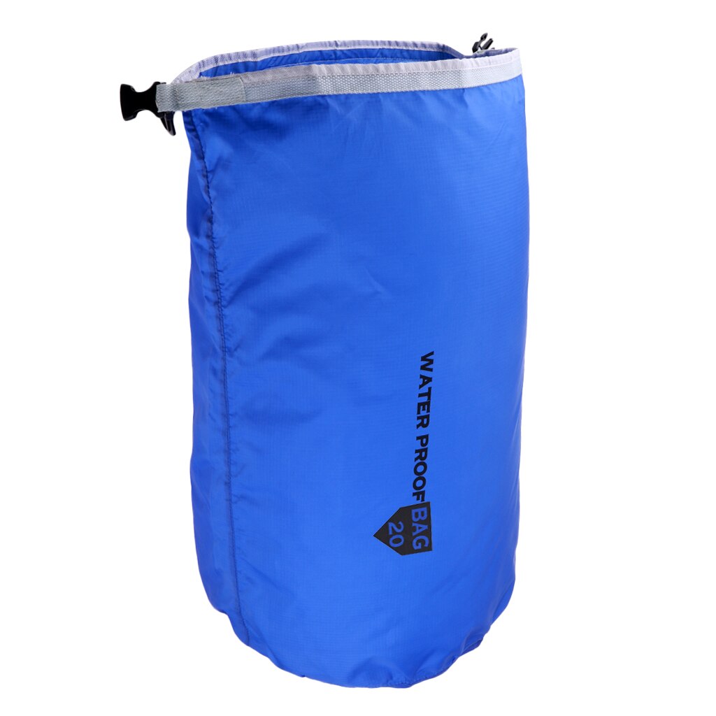 LIGHTWEIGHT Waterproof Dry Bag Storage Pack Outdoor Kayaking Beach Camping: Blue 20L