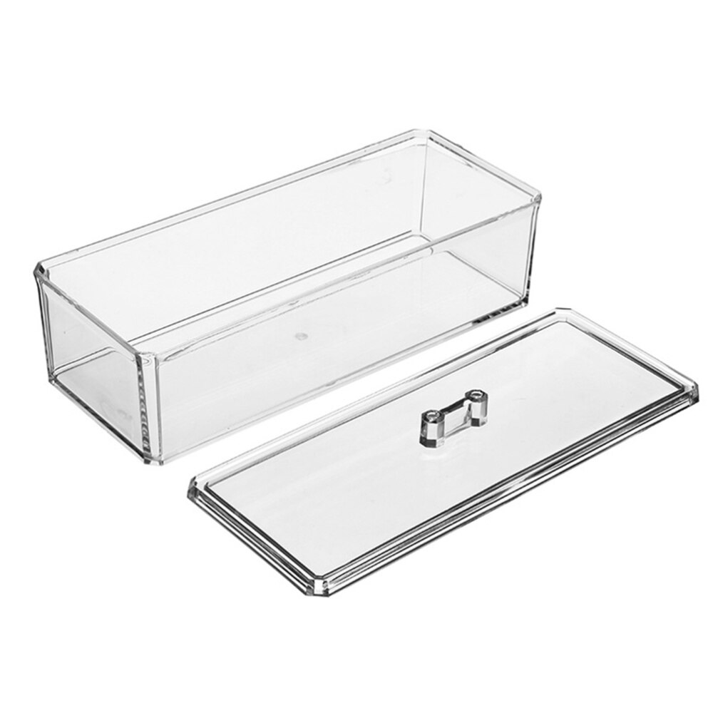 1 Pc Acrylic Transparency Food Storage Box Rectangle Tea Bag Organizer Kitchen Sorting Container with Cover