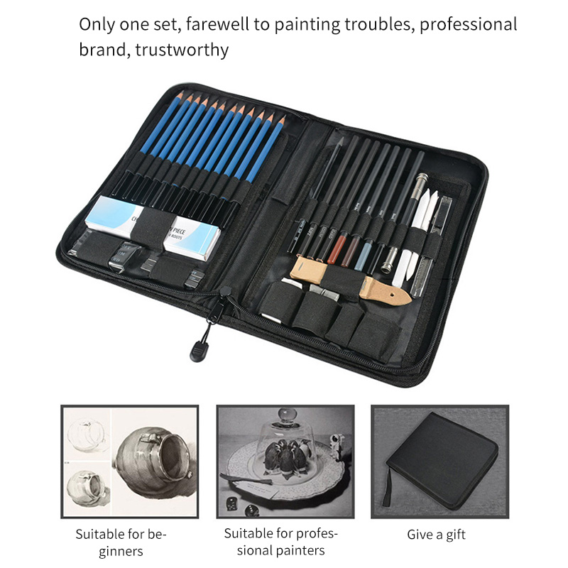 40pcs Sketching Drawing Set Art Pencil Kit Artists Graphite Charcoal Sketching Drawing Set