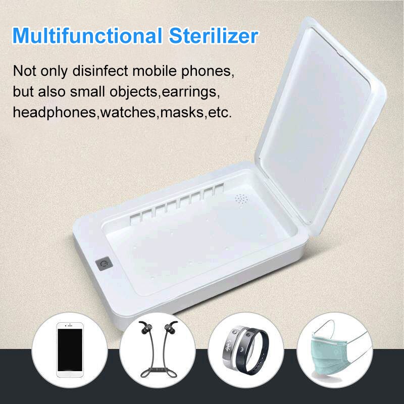 Wielofunkcyjny 5V UV telefon sterylizator maska telefony Cleaner osobisty szafka do dezynfekcji Box z aromaterapią Esterilizador