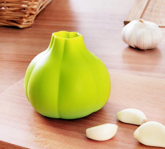 Éplucheur d&#39;ail rond en silicone, outils de cuisine créatifs, Non toxique et facile à nettoyer, pratique,: Default Title