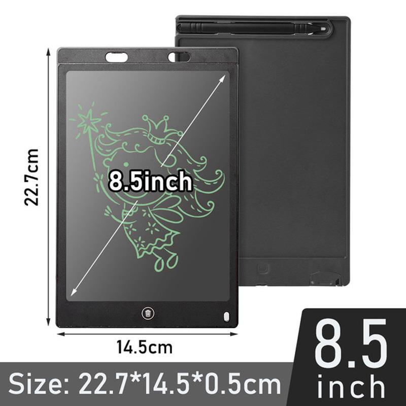 Tavoletta da disegno 8.5 "12 pollici 8.5 pollici tavoletta da scrittura lcd tavoletta grafica elettronica tavolo da disegno scrittura a mano portatile ultra sottile: 8.5pollice nero