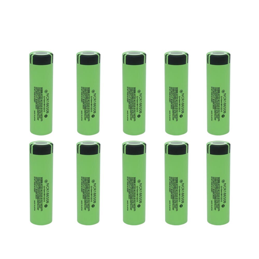 Jouym 4/8 Stuks 18650 Batterij Met Acculader 3.7V 3400 Mah NCR18650B Li-Ion Lithium Oplaadbare Batterijen 18650 Cellen: 10x Battery