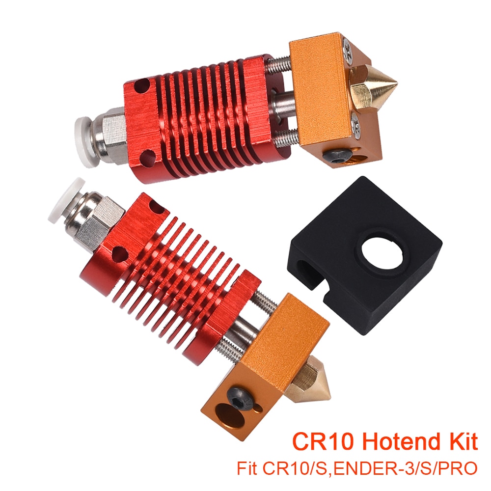 Piezas de impresora 3D CR10 Hotend Kit de extrusora Bowden, extremo de Metal, MK8 j-head, bloque de calentador de boquilla para ender-3 PRO CR10 10S