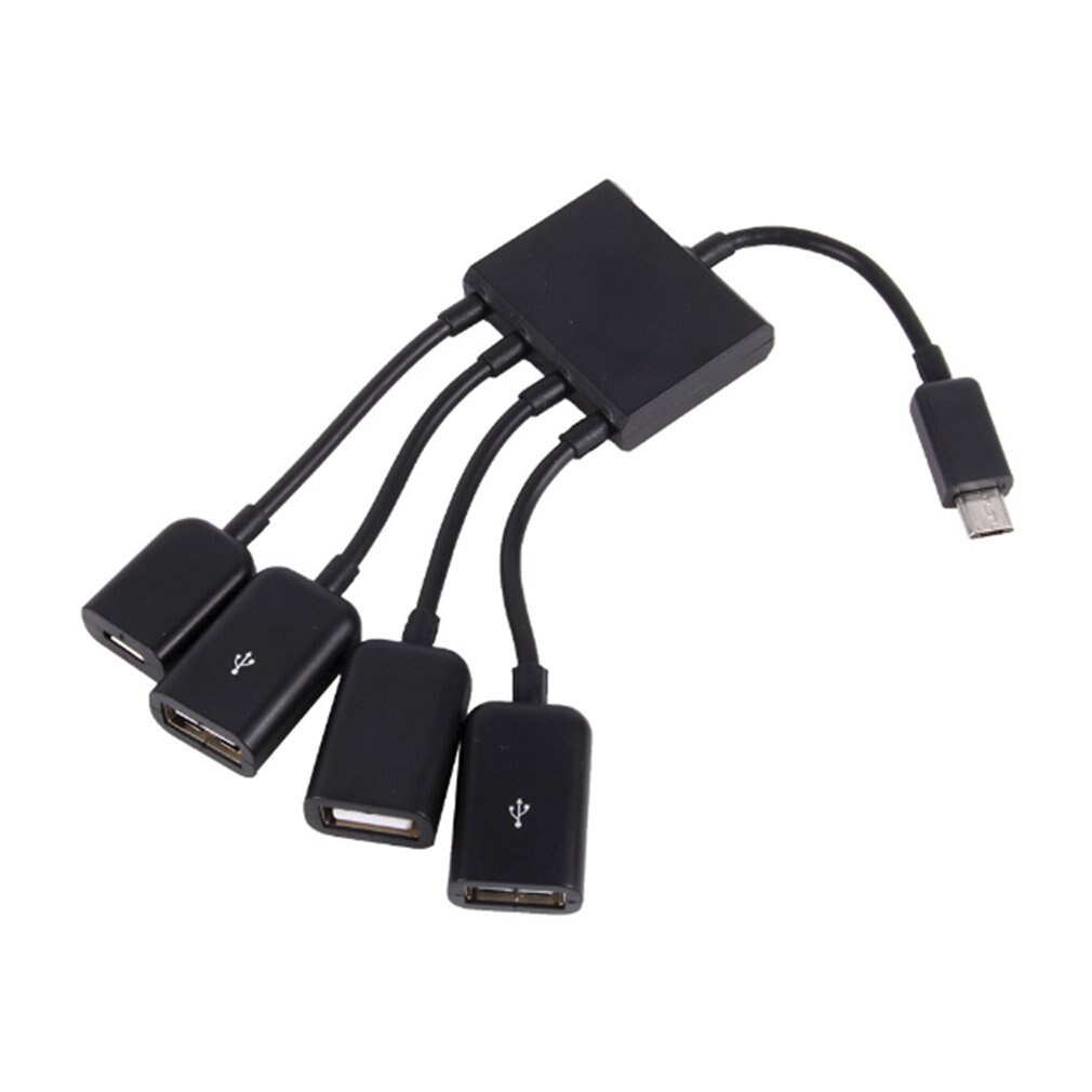 OTG 3/4 Port Micro USB Power Charging Hub Cable Spliter Connector Adapter For Smartphone Computer Tablet PC Data Wire