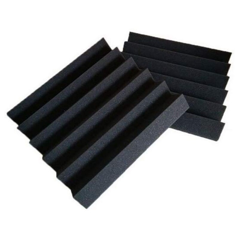 12 stk akustisk panel studio lydisolert skum kile flis brannsikker studio skum lyd kiler 5 x 30 x 30cm