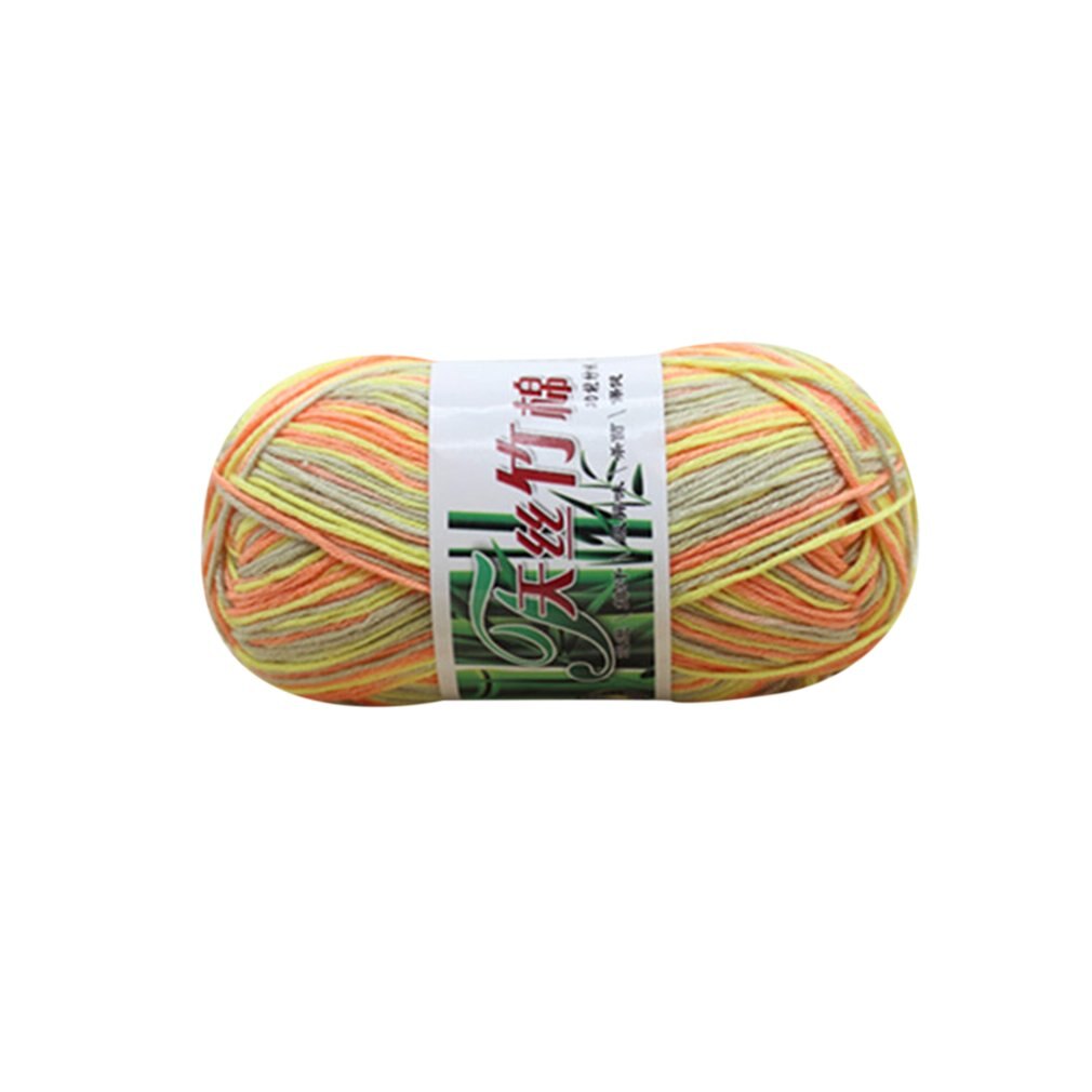 Doux Tencel fil Multi brin fil à tricoter à la main fil Crochet bébé fil laine tissé bambou coton soie ligne tricots: multicolor