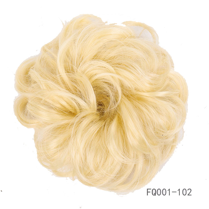LVHAN Women's Curly Chignon With Elastic Rubber Band Synthetic Scrunchie Wrap Hair Messy Bun Hairpieces: FQ001-102