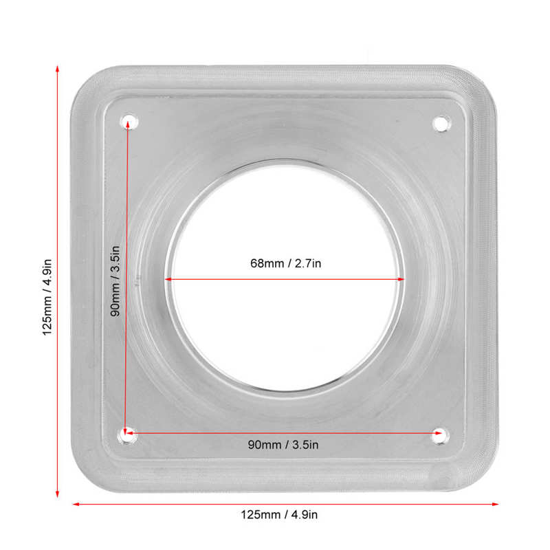 Stainless Steel RV Caravan Drain Valve Flange Adapter for 75mm Dia Drain Valve Fittings Caravan RV Accessories