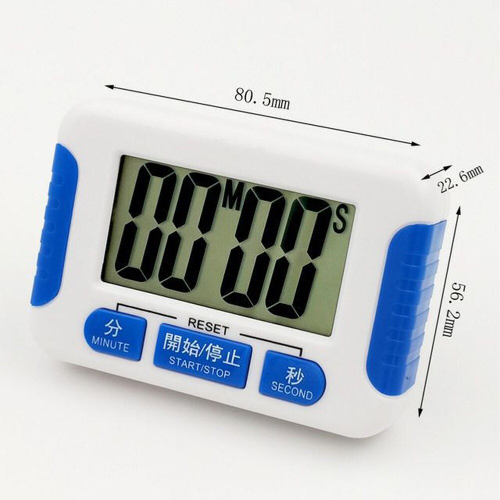Electronic Timer Mini Portable LED Digital Kitchen Gym Control Time Clock Without battery temporizador digital Black/Blue#38