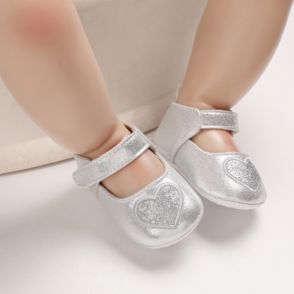 Baby krybbe barnevogn sko baby hjerte prinsesse sko baby fest kjole sko baby first walkers sko  d30
