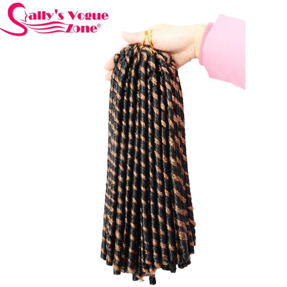Sallyhair-extensiones de pelo trenza sintética a ganchillo, 14 pulgadas, 70g por paquete, peinados Afro, lisos, negros, marrones, gruesos: T1B / 30