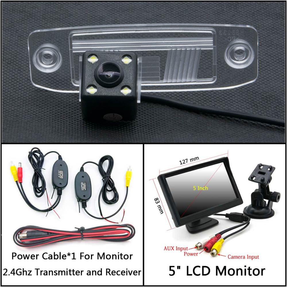 4 LED licht Sicherung Rückansicht Kamera Für KIA Sportage SL Sportage R Sorento Ceed Rio X-linie Auto parkplatz LCD Spiegel Monitor: C kabellos 5Zoll LCD