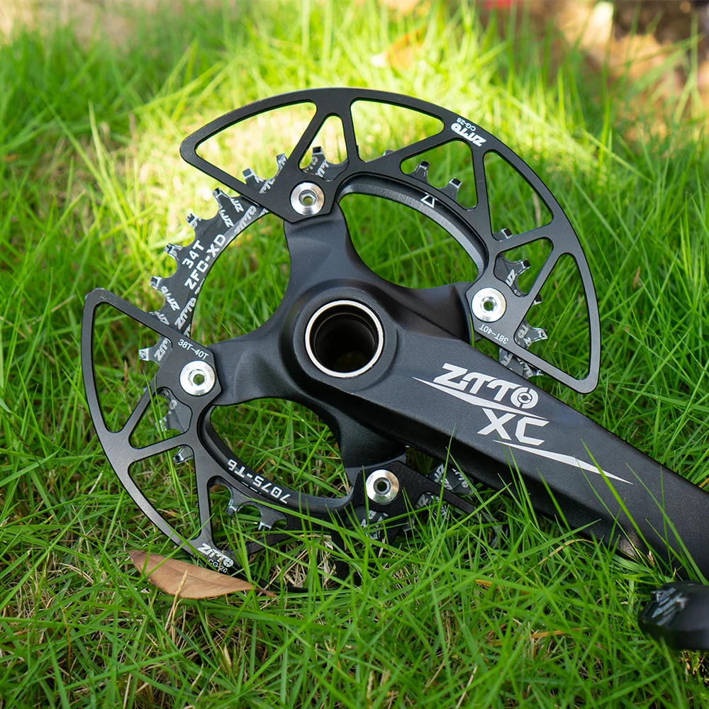 Protector de plato ZTTO MTB 104BCD 30/32/34/36/38/40T CNC cubierta protectora de plato y pernos cubierta protectora de rueda de cadena de bicicleta