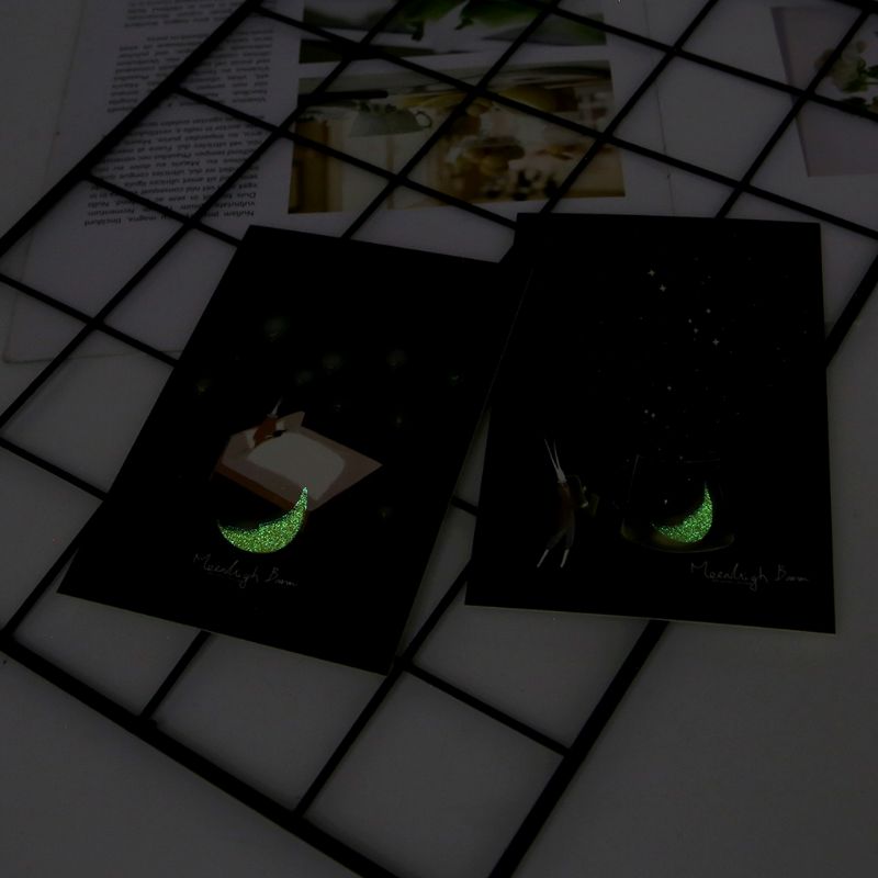 30 Uds., postal luminosa clásica, brillo en la Luna oscura, luz de felicitación, tarjeta postal, novedad, tarjetas de felicitación de Navidad,