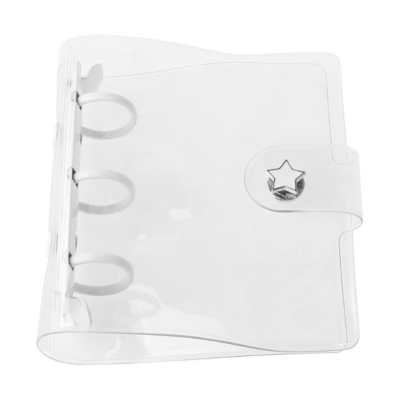Transparante Pvc 3 Gaten Loose Leaf Binder Notebook Cover Mini Notepad Vel Shell Bestandsmap Cover Briefpapier Levert C26: C