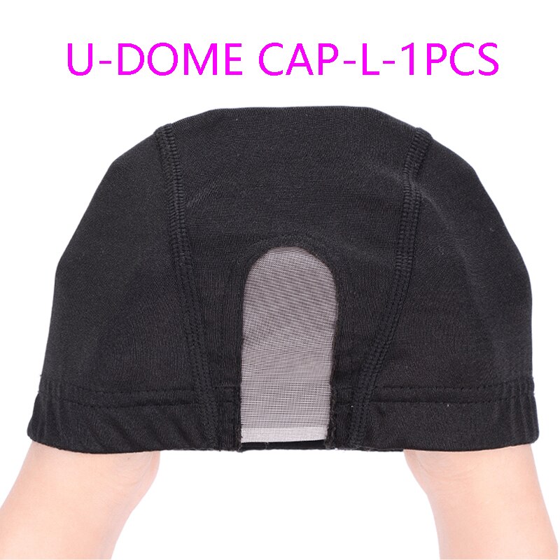 U Part Lace Wig Caps For Making Human Hair Lace Wigs Ventilated Wig Cap Dome Mesh Weaving Cap S M L Size Wig Accessories: U-dome-l-1pcs
