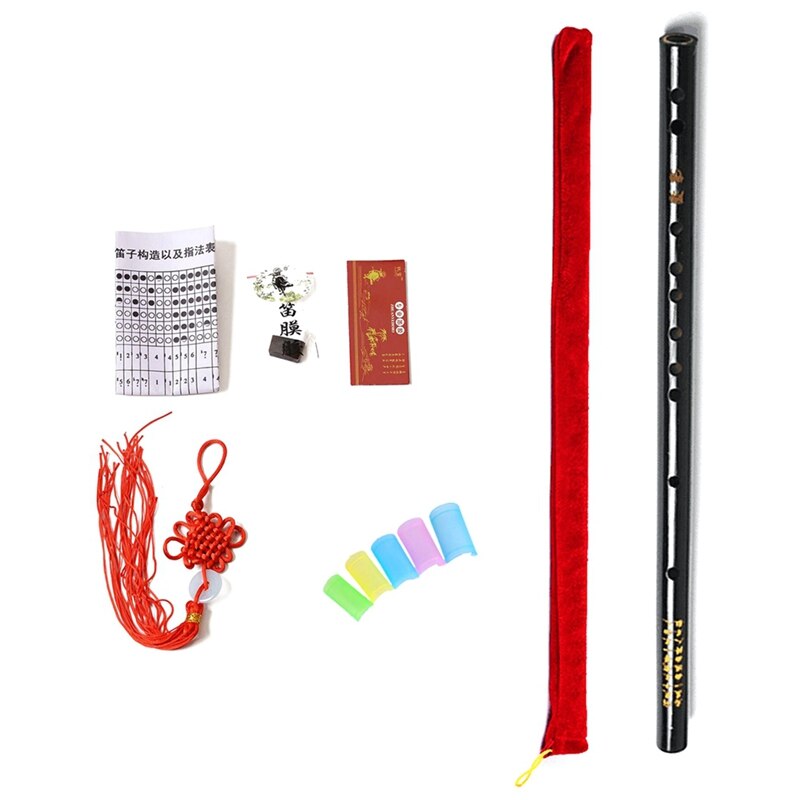 AD Flute Chinese Traditional Musical Instruments Bamboo Dizi Flute for Beginner Transverse: G key 38cm