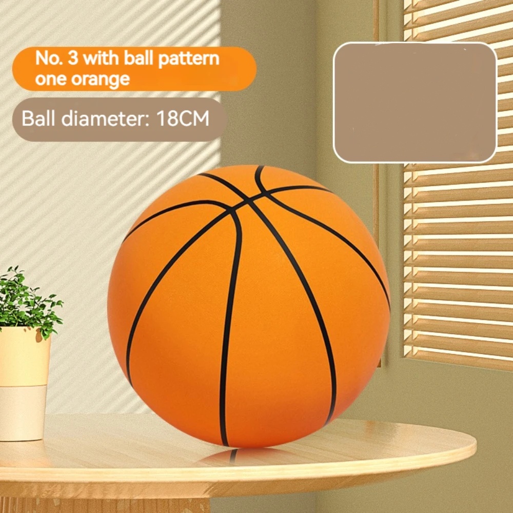 Foam Basketball Kids Stille Basketbal Stuiterende Stille Bal Stuitert Knijpbare Stuiterende Basketbal: WHITE
