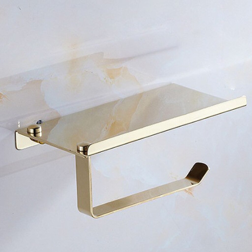 Moderne Toiletrolhouder Zonder Boren Zelfklevende Wc Rolhouder Bad Muur Rvs Geborsteld Toiletrolhouder Tool