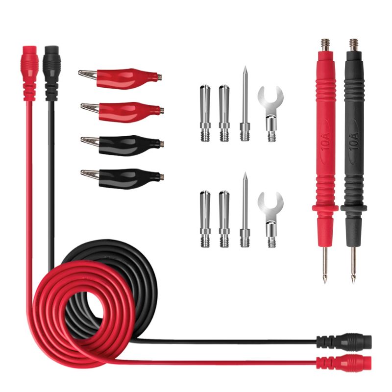 16 Stks/set Universele Digitale Multimeter Meetsnoeren Probe 90Cm Naald Tip Probe Pin Draad Pen Kabel Test Lijn Assortiment kit