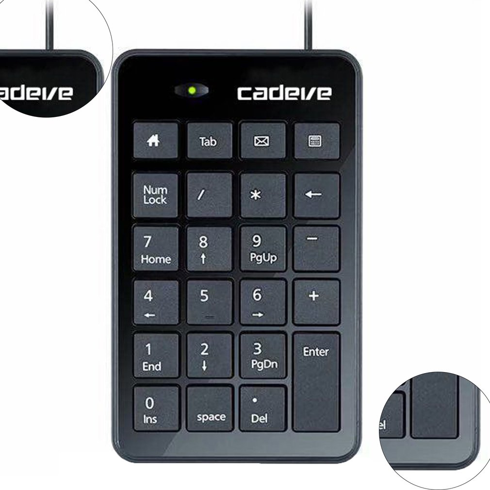 Wired Number Pad Digital Keypad Usb External Keyboard Portable Mini Financial Accounting Numeric Keypad 23 Keys