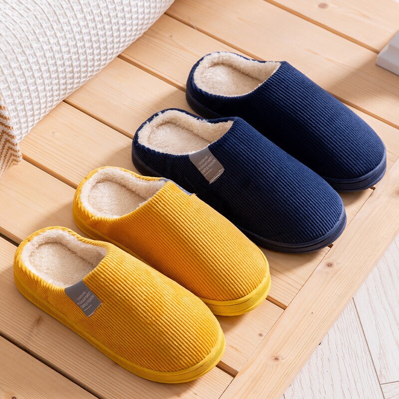 Winter Slippers Mannen Winter Schoenen Platte Slides Vrouwen Slippers Warm Bont Slippers Pluche Indoor Schoenen Paar Hommes Pantoufles