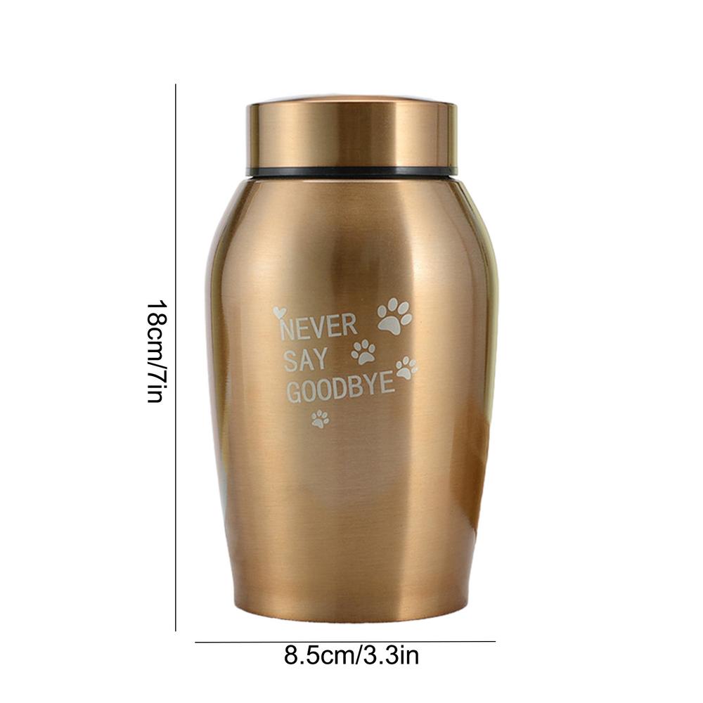 Roestvrijstalen huisdieren Urnen Kat Hond Vogel klein dier Crematie As Urn Verzegelde Begrafenis met Poten Gegraveerde Souvenir Pot Voor Huisdier: green