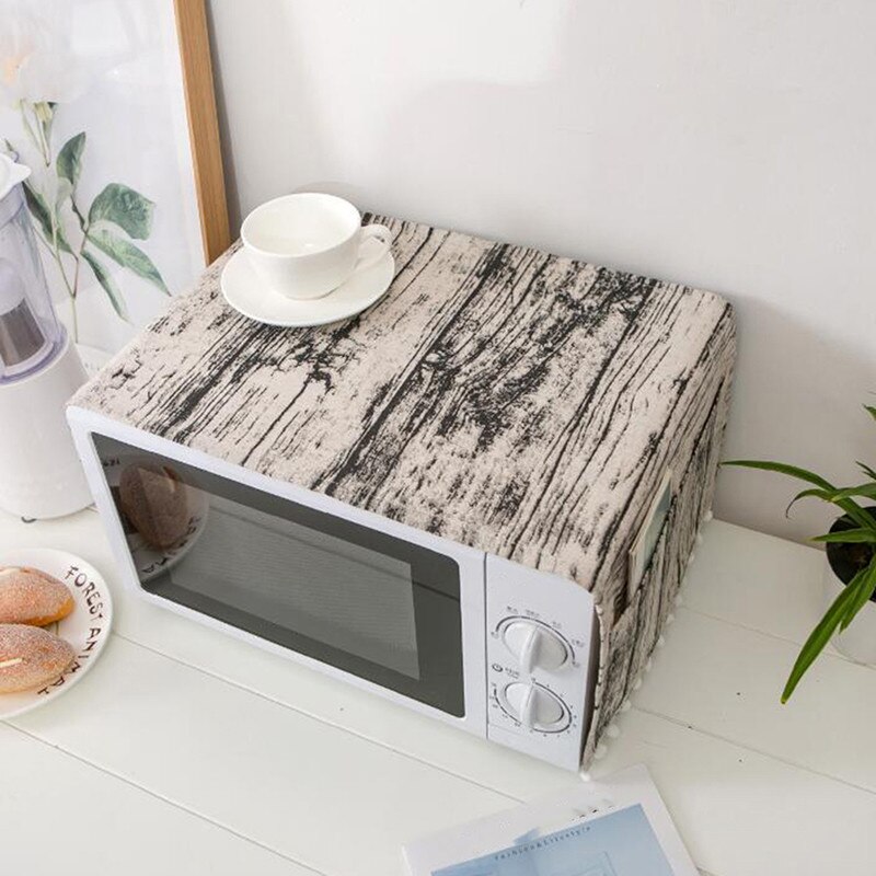 Couvre-four couvre-four de cuisine | De couvre-poussière pratique pour micro-ondes couvre-four à Grain de bois