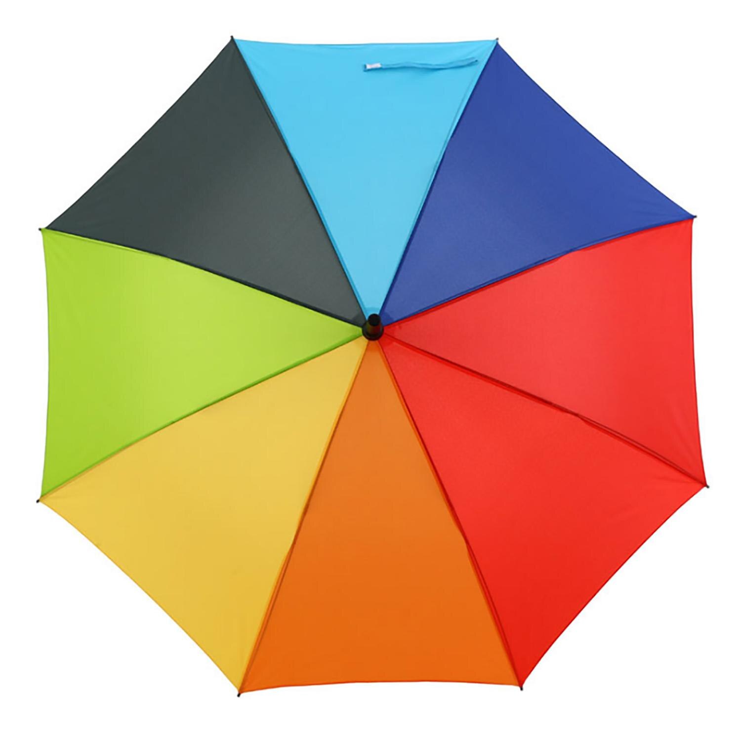 Rainbow Parasol Women Large size Rain Umbrellas Business Portable Wind Resistant Folding Umbrella