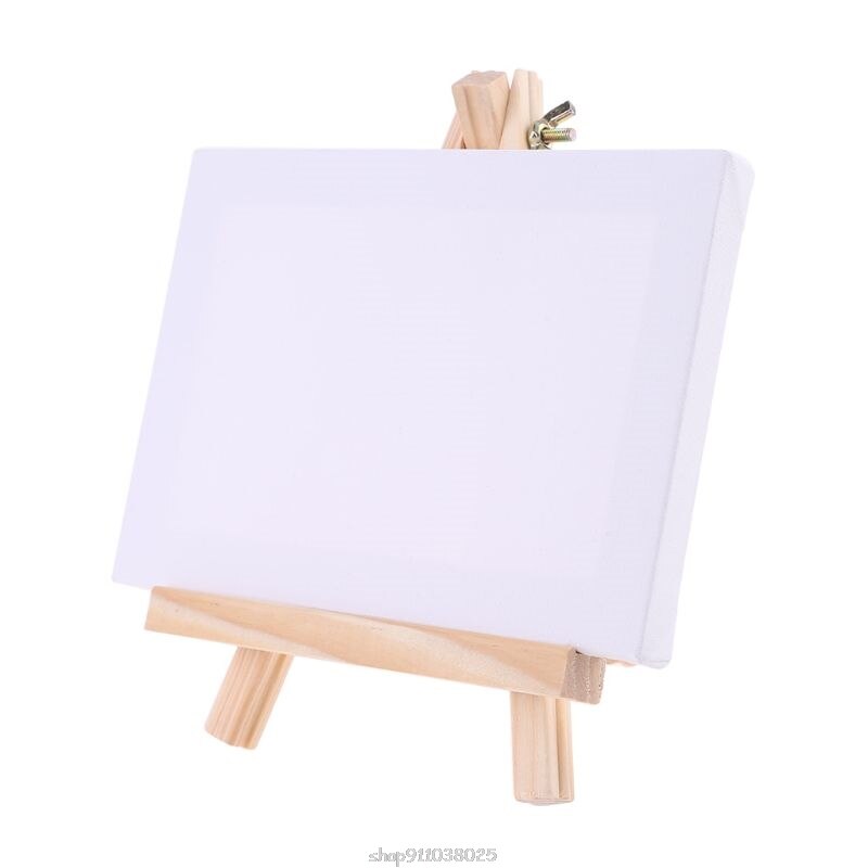 Mini Canvas Natural Wood Easel Set For Art Painting Drawing Craft Wedding Supply Mar15 21