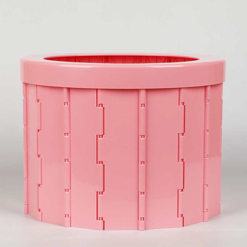 Portable Toilet Folding Commode Porta Potty Car Toilet Camping Toilet for Travel Bucket Toilet Seat for Camping Hiking Long Trip: Orange