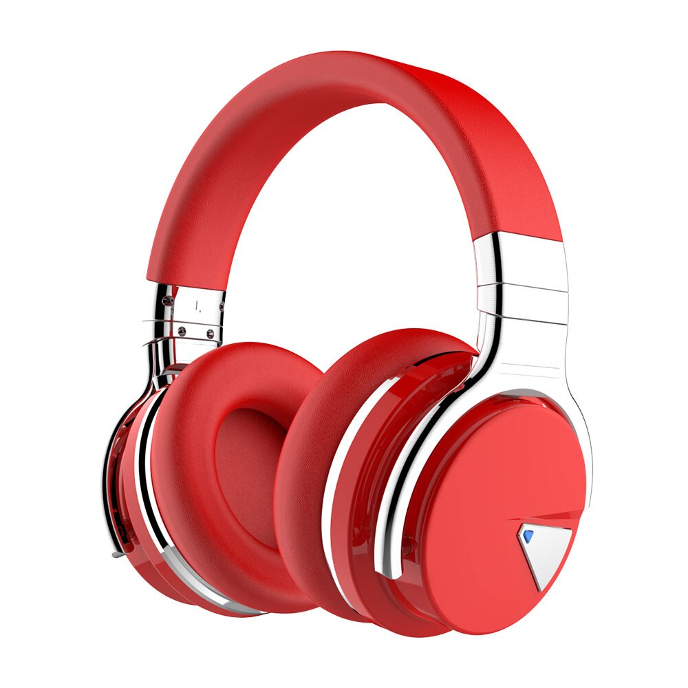 Cowin-auriculares inalámbricos con Bluetooth, dispositivo de audio con cancelación activa de ruido, con micrófono para teléfono móvil: E7 Red