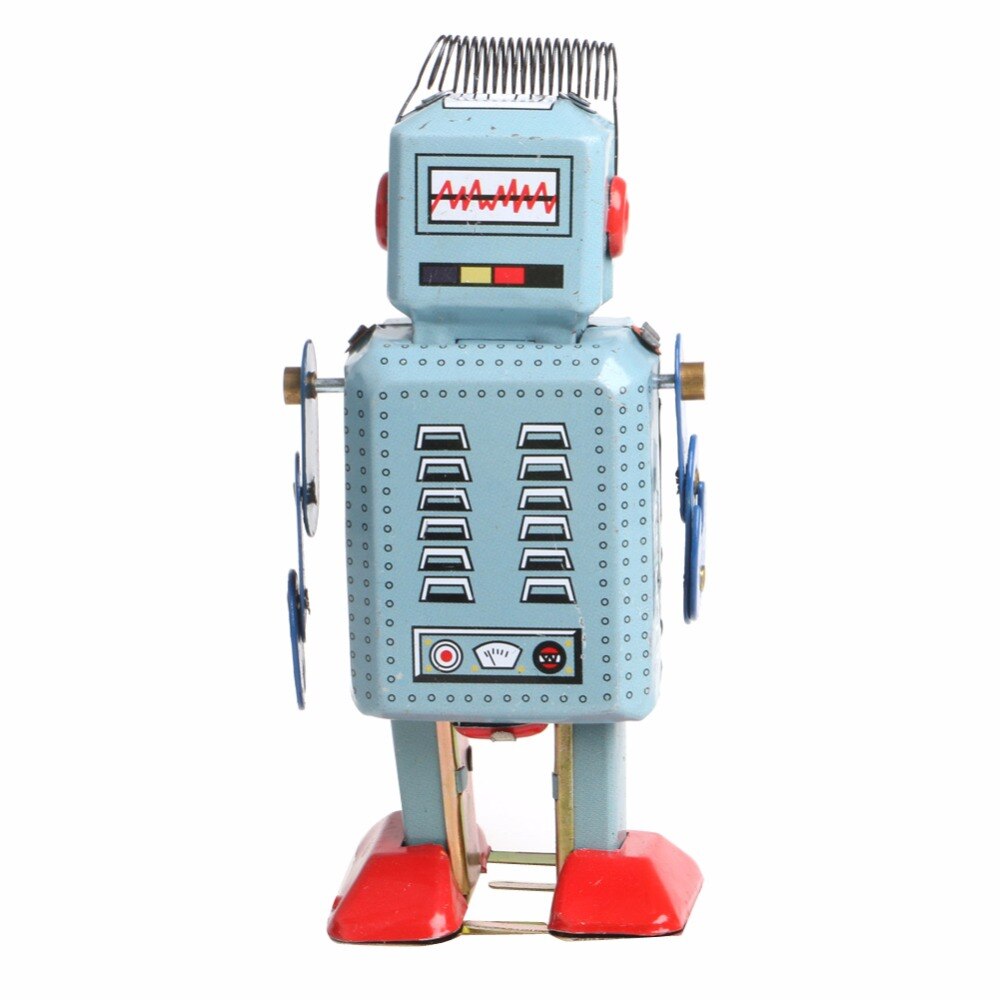HBB – Robot mécanique Vintage en fer blanc pour enfants, jouet mécanique à remonter, Collection