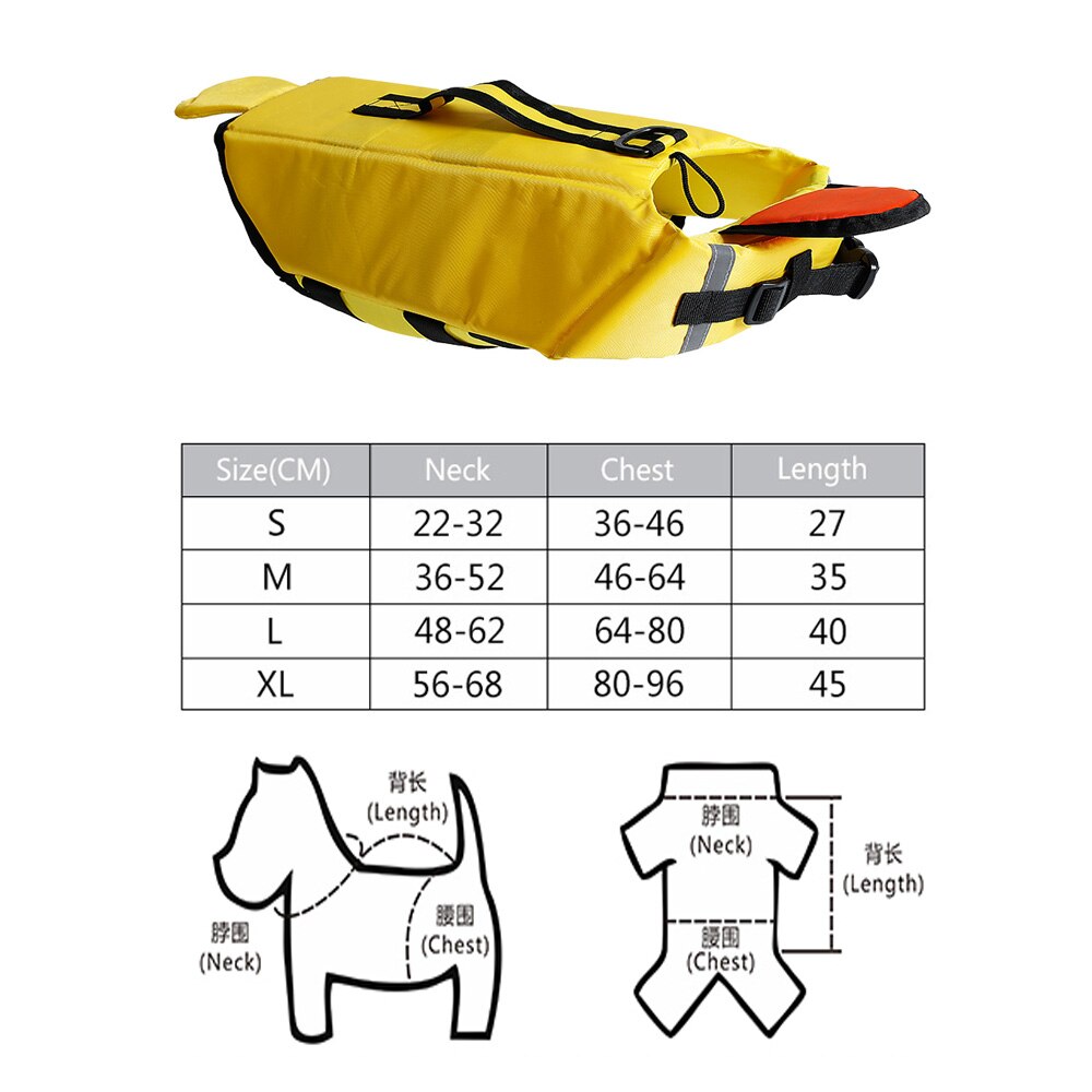 Dog Life Jacket Pet Life Jacket Shark Summer Dog Clothes Duck Cute Dog Life Vest for Medium Large Dogs Swimwear