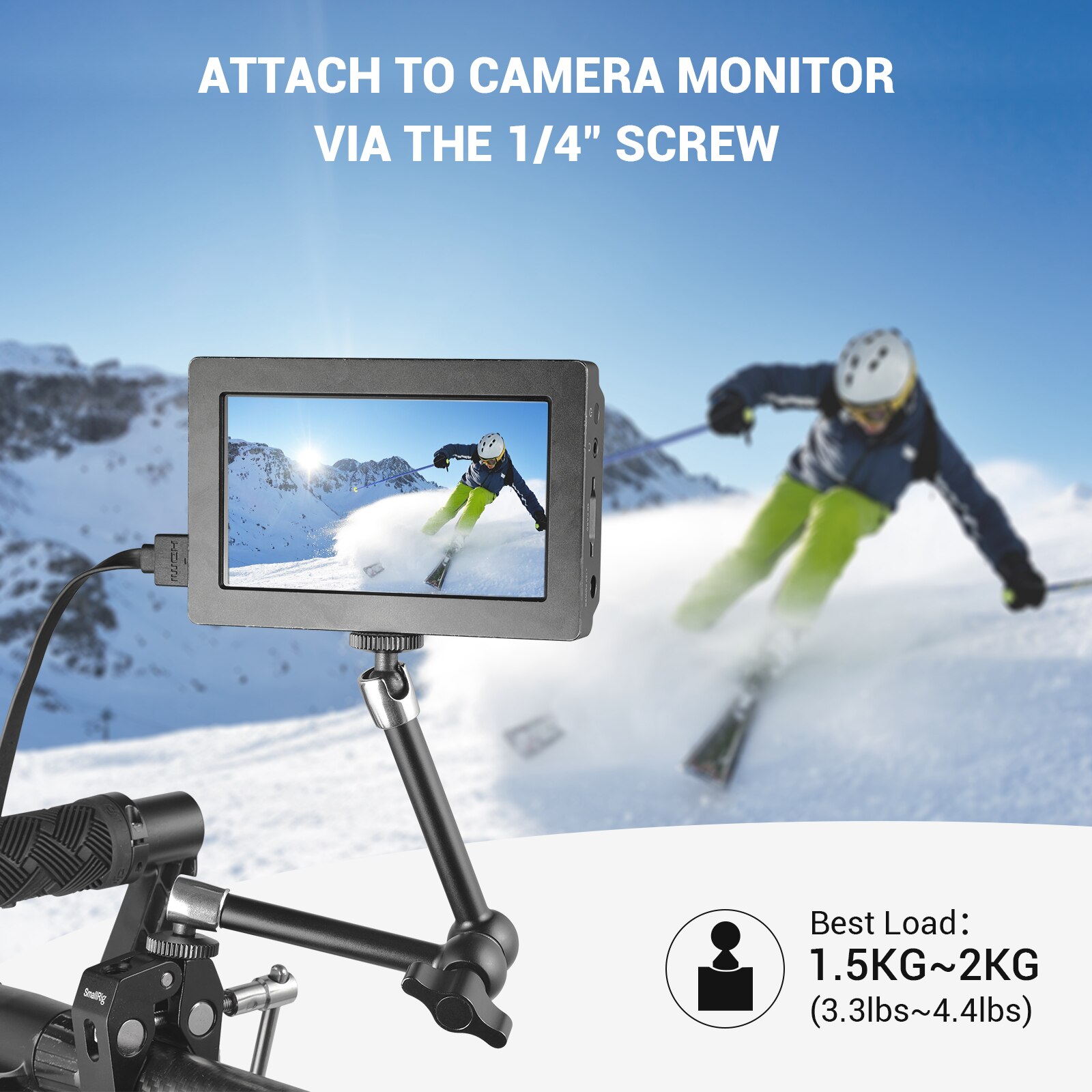 Smallrig Magic Arm Scharnierende Arm 9.5 Inch Verstelbare Wrijving Voor Dslr Lcd Monitor Led Light Camera Accessoires 2066