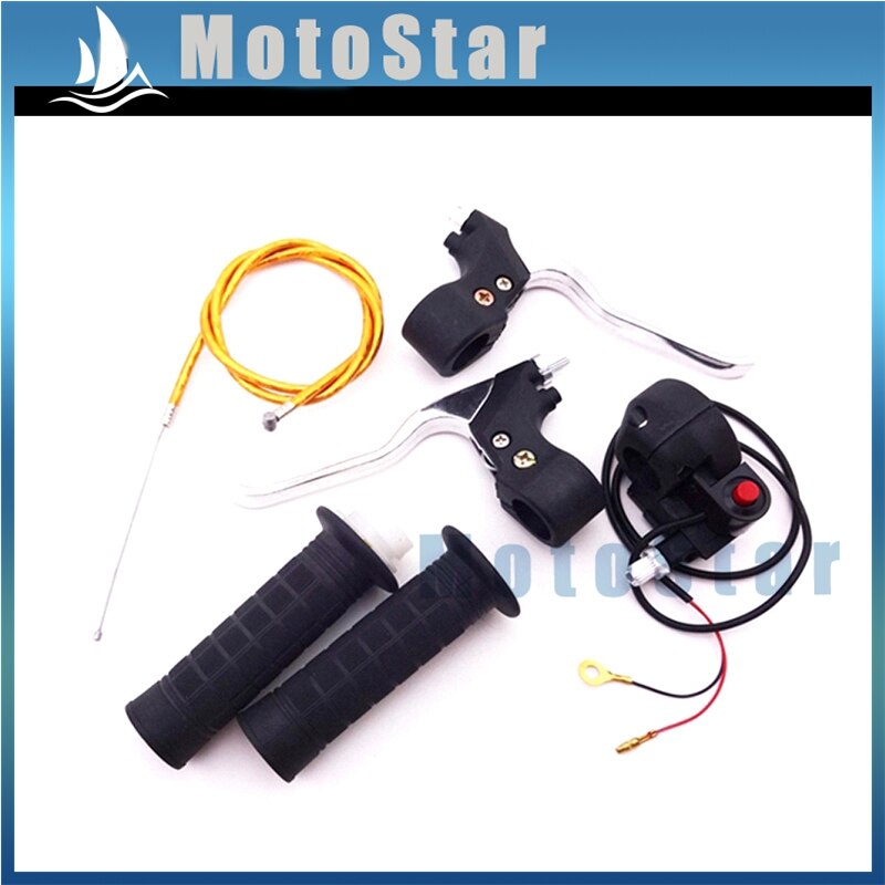 Kit Comandi Manubrio Per Mini Pocket Bike | Manopole, Frizione, Cavo E Spegni Motore