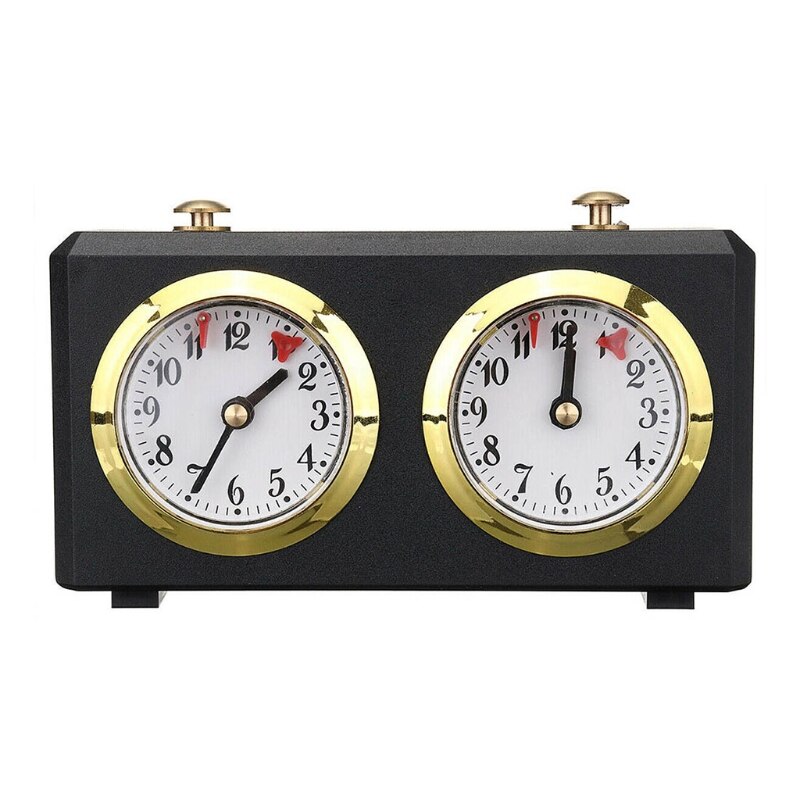 Schaaktimer, schaakklok speltimer analoge klok schaaktimer i-go optellen afteltimer, internationaal