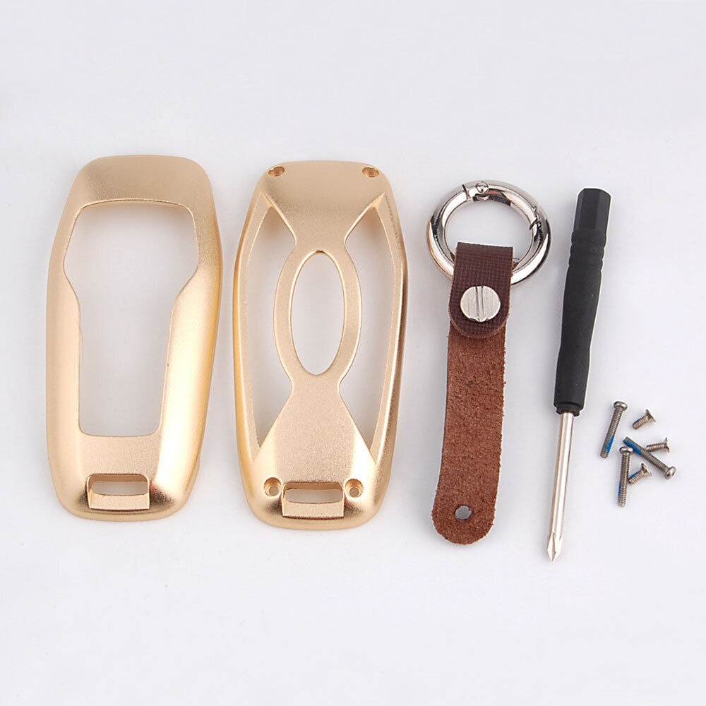Aluminium Car Smart Remote Key Case 5 Knop Cover Voor FORD LINCOLN MKZ MKC MKX Met Sleutelhanger Sleutelhanger