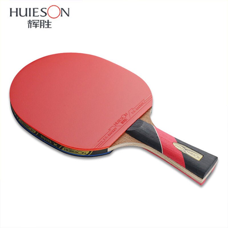 Huieson bordtennisracket 6- stjerners bordtennisracket i karbonfiber racketblad kraftig pips-in gummi tablettennis tenis pingpong flaggermus: 1pc lange håndtak