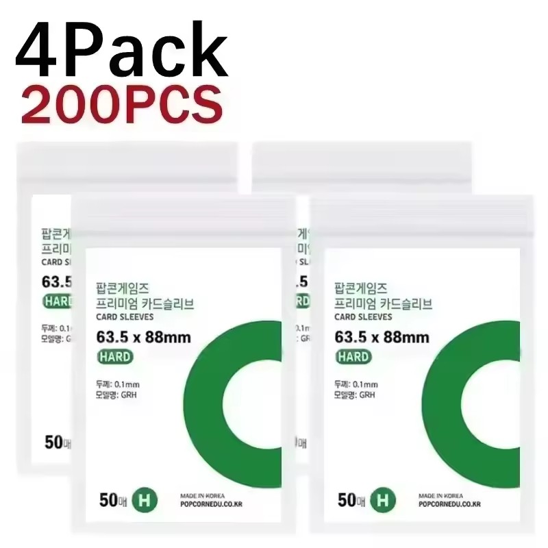 Korea Clear Kpop Photo Card Sleeve Anti-scratch Transparent Protector Bag For Popcorn Diy Game FootBall Korean idol Card Holder: light green