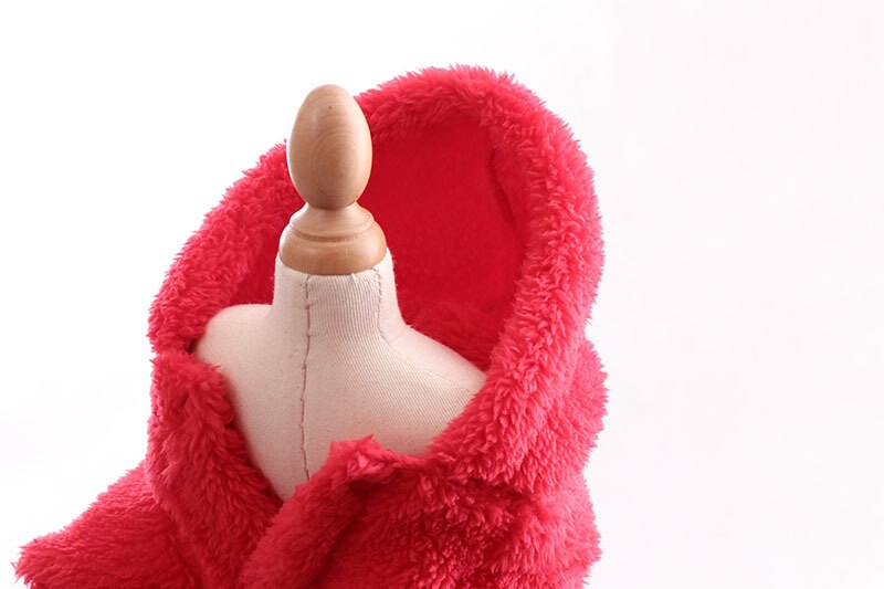 Monos cálidos de lana de Color rojo para perro, ropa de otoño e invierno de cuatro pies, para Festival, ropa para patas de perro, Pomerania