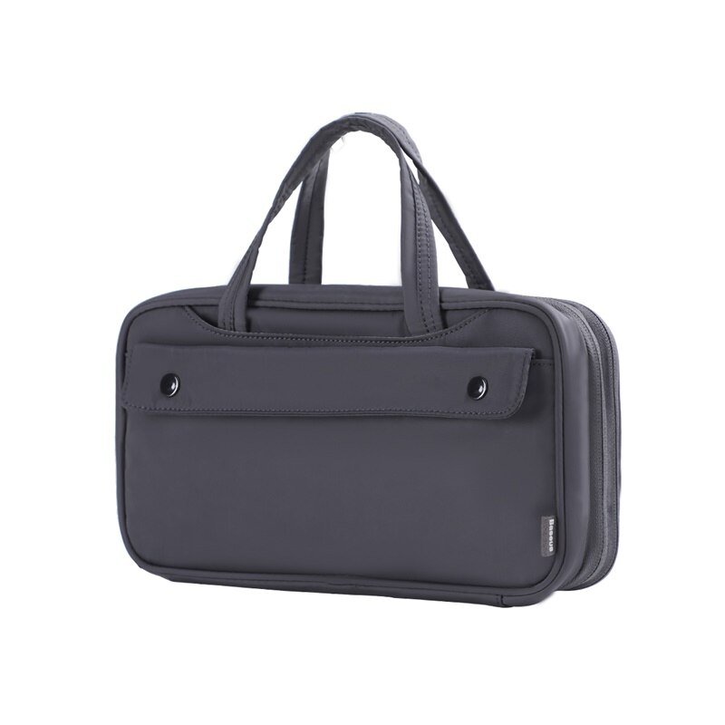 Baseus saco de armazenamento para nintendo switch lite mini saco de armazenamento digital cabo organizador bolsa de armazenamento de cartão de jogo para nintendo switch: Dark Grey