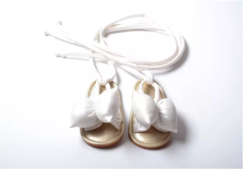 Zomer Baby Sandalen Peuter Baby Meisjes Kinderen Prinses Boog Bandage Strand Schoenen antislip Sandalen