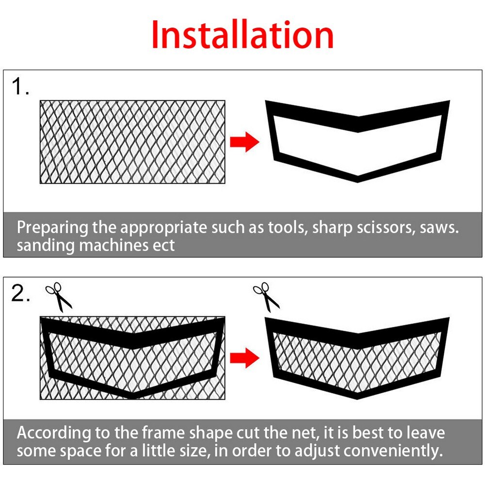 Car Middle Mesh Diamond Grille Mesh Aluminum Alloy 100*33cm Protection Intercooler Radiator Engine Compartment