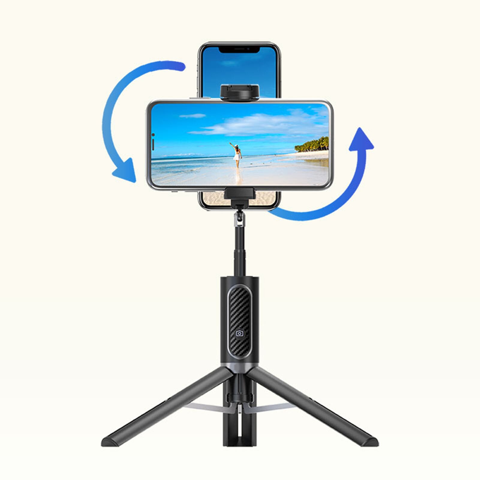 Ulanzi SK-02 Wireless Selfie Stick Tripod - Bluetooth Remote Control - Cold Shoe Mount for Mic & Light